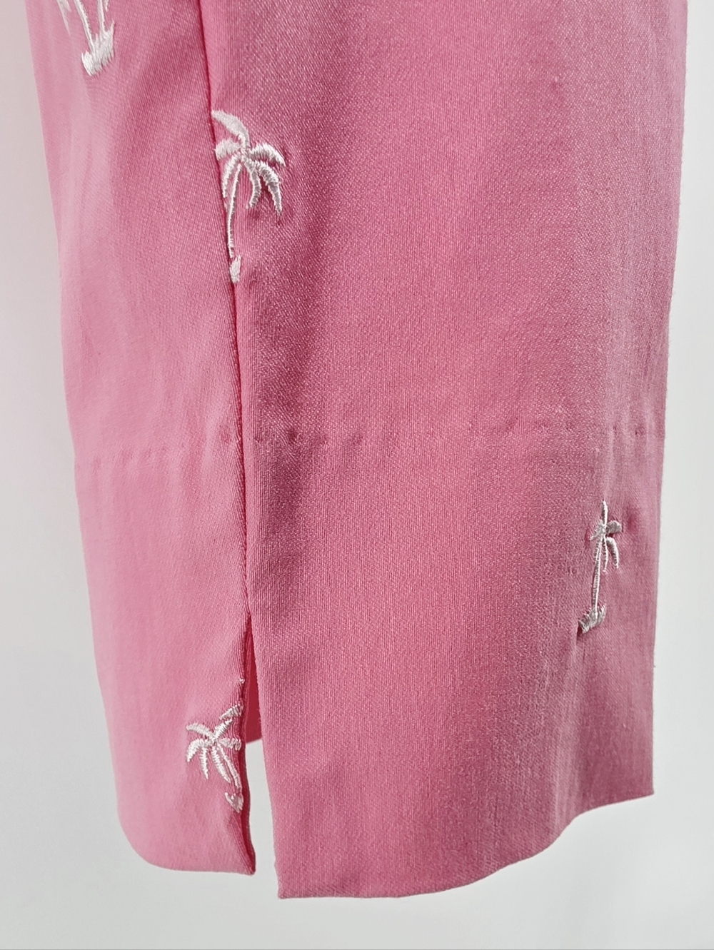 Alfred Dunner Allure Miami Beach Pink Palm Tree Clam Digger Capri Pants Size 6P - Picture 14 of 17